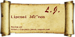 Lipcsei János névjegykártya