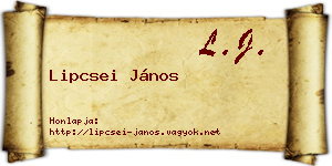Lipcsei János névjegykártya